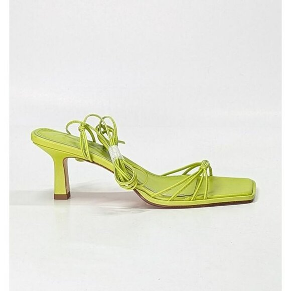 Aeyde Roda Women's Lace up Leather Sandals Apple Green Size 38.5 EU (MSRP $295) - Picture 4 of 11